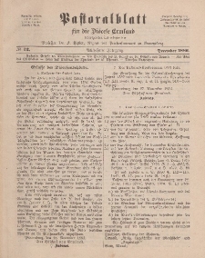 Pastoralblatt für die Diözese Ermland, 18.Jahrgang, Dezember 1886, Nr 12.