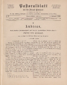 Pastoralblatt für die Diözese Ermland, 31.Jahrgang, 1. Februar 1899, Nr 2.