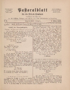 Pastoralblatt für die Diözese Ermland, 31.Jahrgang, 1. März 1899, Nr 3.