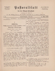 Pastoralblatt für die Diözese Ermland, 31.Jahrgang, 1. Mai 1899, Nr 5.