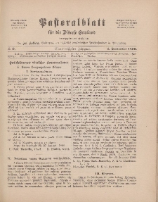 Pastoralblatt für die Diözese Ermland, 31.Jahrgang, 1. September 1899, Nr 9.