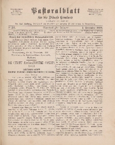 Pastoralblatt für die Diözese Ermland, 31.Jahrgang, 1. Dezember 1899, Nr 12.