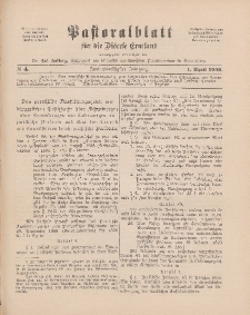 Pastoralblatt für die Diözese Ermland, 32.Jahrgang, 1. April 1900, Nr 4.