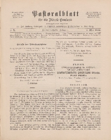 Pastoralblatt für die Diözese Ermland, 32.Jahrgang, 1. Mai 1900, Nr 5.