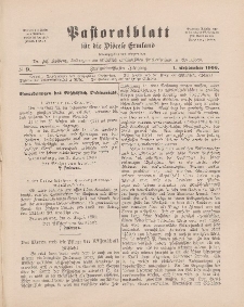 Pastoralblatt für die Diözese Ermland, 32.Jahrgang, 1. September 1900, Nr 9.