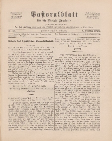 Pastoralblatt für die Diözese Ermland, 32.Jahrgang, 1. Oktober 1900, Nr 10.