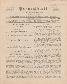 Pastoralblatt für die Diözese Ermland, 32.Jahrgang, 1. Dezember 1900, Nr 12.