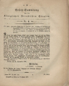Gesetz-Sammlung für die Königlichen Preussischen Staaten, 27. Januar, 1862, nr. 4.