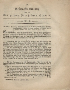 Gesetz-Sammlung für die Königlichen Preussischen Staaten, 6. Februar, 1862, nr. 5.