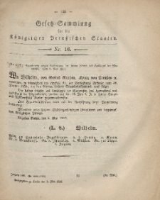 Gesetz-Sammlung für die Königlichen Preussischen Staaten, 9. Mai, 1862, nr.16.