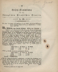 Gesetz-Sammlung für die Königlichen Preussischen Staaten, 29. August, 1862, nr. 28.