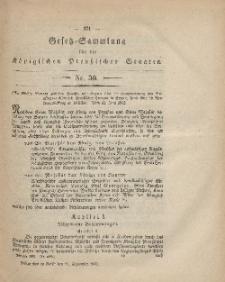 Gesetz-Sammlung für die Königlichen Preussischen Staaten, 11. September, 1862, nr. 30.