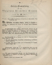Gesetz-Sammlung für die Königlichen Preussischen Staaten, 20. September, 1862, nr. 32.