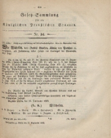 Gesetz-Sammlung für die Königlichen Preussischen Staaten, 27. September, 1862, nr. 34.