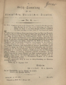 Gesetz-Sammlung für die Königlichen Preussischen Staaten, 5. Februar, 1868, nr. 6.