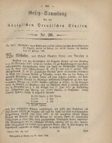 Gesetz-Sammlung für die Königlichen Preussischen Staaten, 24. April, 1868, nr. 26.
