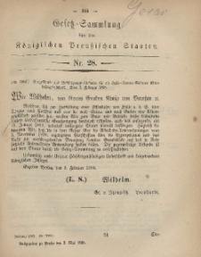 Gesetz-Sammlung für die Königlichen Preussischen Staaten, 2. Mai, 1868, nr. 28.