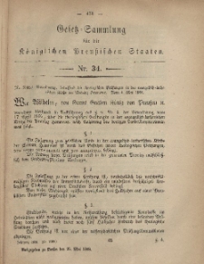 Gesetz-Sammlung für die Königlichen Preussischen Staaten, 25. Mai, 1868, nr. 34.