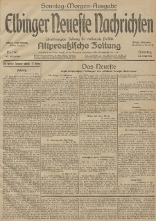 Elbinger Neueste Nachrichten, Nr. 140 Sonntag 24 Mai 1914 66. Jahrgang