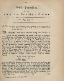 Gesetz-Sammlung für die Königlichen Preussischen Staaten, 29. Juni, 1868, nr. 44.