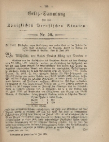 Gesetz-Sammlung für die Königlichen Preussischen Staaten, 28. Juli, 1868, nr. 50.