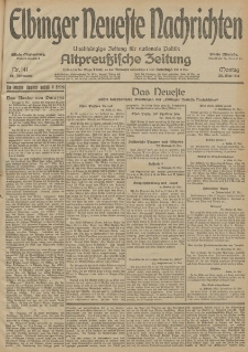 Elbinger Neueste Nachrichten, Nr. 141 Montag 25 Mai 1914 66. Jahrgang