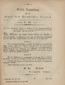 Gesetz-Sammlung für die Königlichen Preussischen Staaten, 30. Juli, 1868, nr. 51.