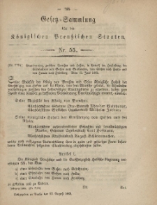 Gesetz-Sammlung für die Königlichen Preussischen Staaten, 22. August, 1868, nr. 55.