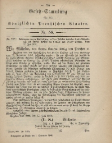 Gesetz-Sammlung für die Königlichen Preussischen Staaten, 1. September, 1868, nr. 56.