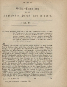 Gesetz-Sammlung für die Königlichen Preussischen Staaten, 9. September, 1868, nr. 57.