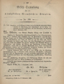 Gesetz-Sammlung für die Königlichen Preussischen Staaten, 22. September, 1868, nr. 59.