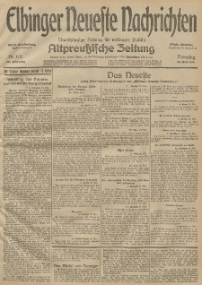 Elbinger Neueste Nachrichten, Nr. 142 Dienstag 26 Mai 1914 66. Jahrgang