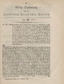Gesetz-Sammlung für die Königlichen Preussischen Staaten, 12. Oktober, 1868, nr. 62.