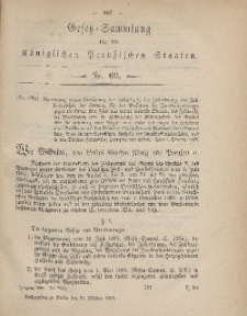 Gesetz-Sammlung für die Königlichen Preussischen Staaten, 31. Oktober, 1868, nr. 69.