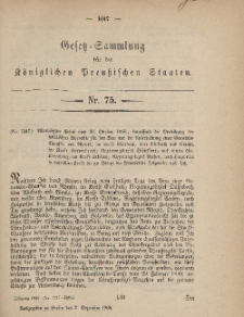 Gesetz-Sammlung für die Königlichen Preussischen Staaten, 2. Dezember, 1868, nr. 75.