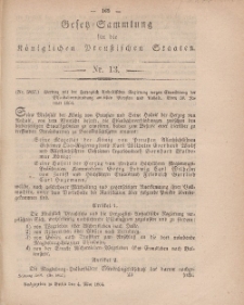 Gesetz-Sammlung für die Königlichen Preussischen Staaten, 4. Mai, 1864, nr. 13.