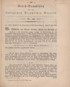 Gesetz-Sammlung für die Königlichen Preussischen Staaten, 28. Mai, 1864, nr. 16.