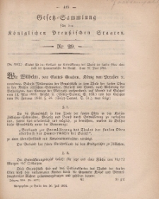 Gesetz-Sammlung für die Königlichen Preussischen Staaten, 30. Juli, 1864, nr. 29.