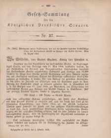 Gesetz-Sammlung für die Königlichen Preussischen Staaten, 4. Oktober, 1864, nr. 37.