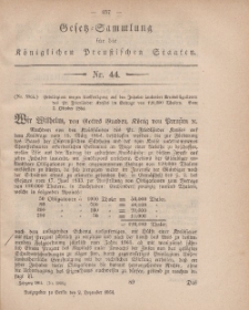 Gesetz-Sammlung für die Königlichen Preussischen Staaten, 2. Dezember, 1864, nr. 44.