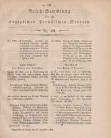 Gesetz-Sammlung für die Königlichen Preussischen Staaten, 31. Dezember, 1864, nr. 49.