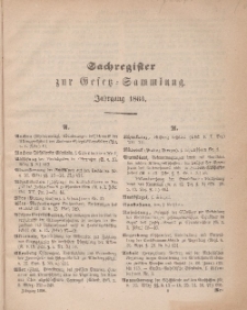 Gesetz-Sammlung für die Königlichen Preussischen Staaten, (Sachregister), 1864