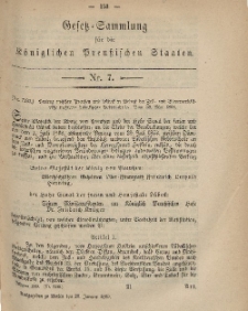 Gesetz-Sammlung für die Königlichen Preussischen Staaten, 25. Januar, 1869, nr. 7.