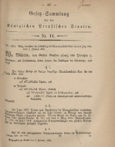 Gesetz-Sammlung für die Königlichen Preussischen Staaten, 5. Februar, 1869, nr. 11.