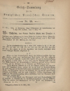 Gesetz-Sammlung für die Königlichen Preussischen Staaten, 24. März, 1869, nr. 25.