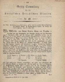 Gesetz-Sammlung für die Königlichen Preussischen Staaten, 17. Juli, 1869, nr. 48.