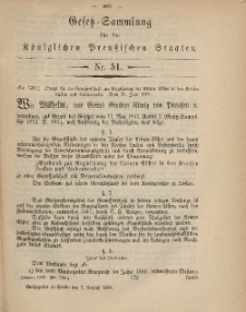 Gesetz-Sammlung für die Königlichen Preussischen Staaten, 2. August, 1869, nr. 51.