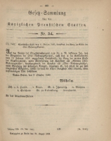 Gesetz-Sammlung für die Königlichen Preussischen Staaten, 30. August, 1869, nr. 54.