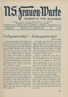 N.S. Frauen-Warte : Zeitschrift der N. S. Frauenschaft, 2.Jahrgang 1933, 15. September, H. 6