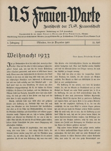 N.S. Frauen-Warte : Zeitschrift der N. S. Frauenschaft, 2.Jahrgang 1933, 15. Dezember, H. 12